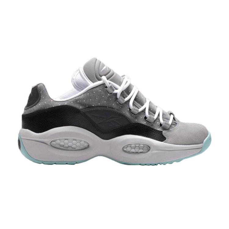 Reebok Question Low R13 — Black/Tar/Carbon/White/Aqua Vapor