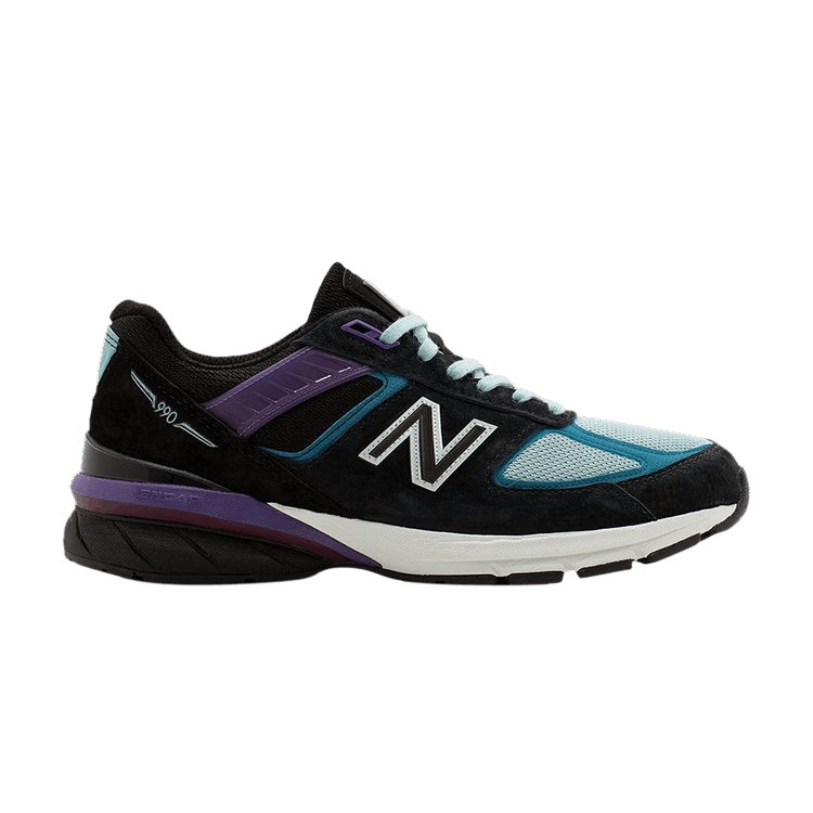 New Balance 990v5 Made in USA 'Aqua' — Black/Purple/Light Blue