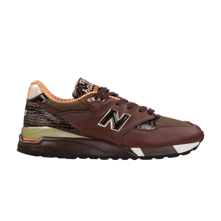 New Balance 998 Made in USA 'Super Team 33 - Brown' — Brown/Orange/White