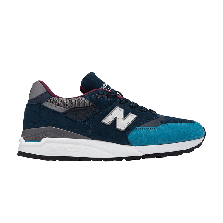 New Balance 998 Made in USA 'Navy' — Blue/Navy/Burgundy/Grey/White