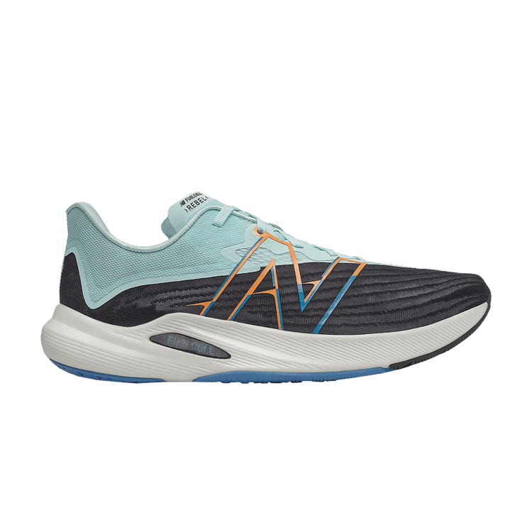 New Balance FuelCell Rebel v2 2E Wide 'Black Pale Blue' — Black/Pale Blue