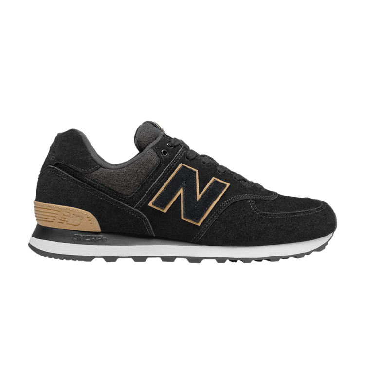 New Balance 574 'Black' — Black/Brown/White