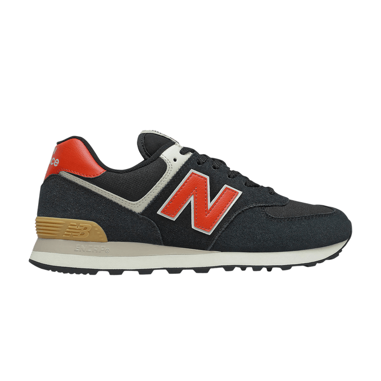 New Balance 574 2E Wide 'Black Ghost Pepper' — Black/Ghost Pepper