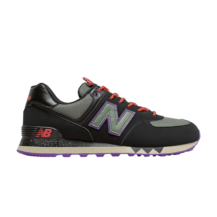 New Balance 574 2E Wide 'Outdoor Pack - Slate Green' — Black/Slate Green