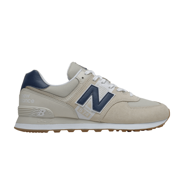 New Balance 574 2E Wide 'Moonbeam Navy' — Moonbeam/White