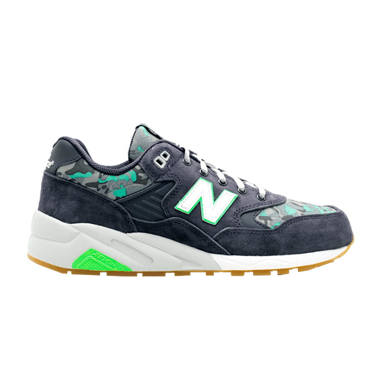 New Balance 580 'Urban Noise' — Navy/Green Flash/Grey