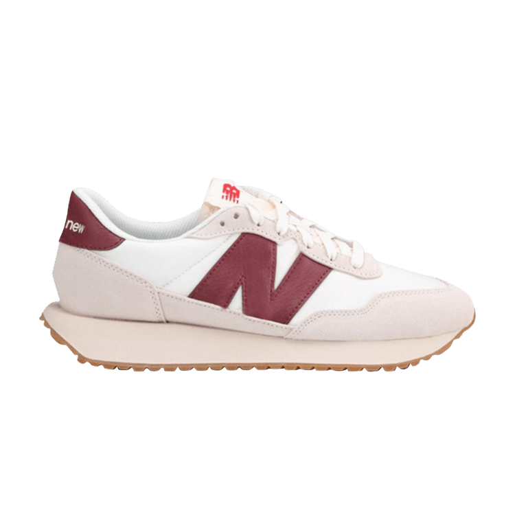 New Balance 237 'White Burgundy' — White/Burgundy