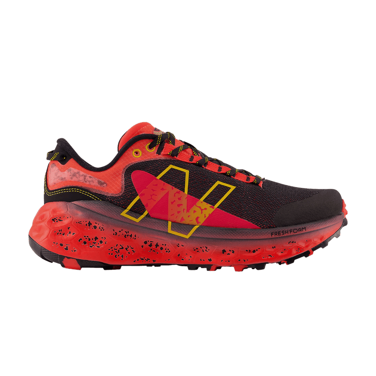 New Balance Fresh Foam X More Trail v2 'Electric Red' — Black/Electric Red