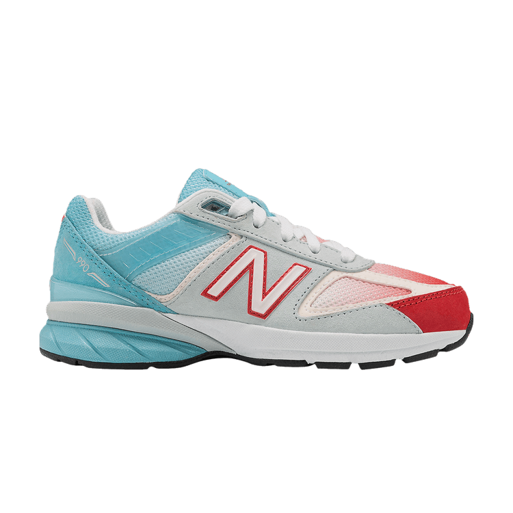 New Balance 990v5 Little Kid 'Ice Blue' — Ice Blue/White/Red