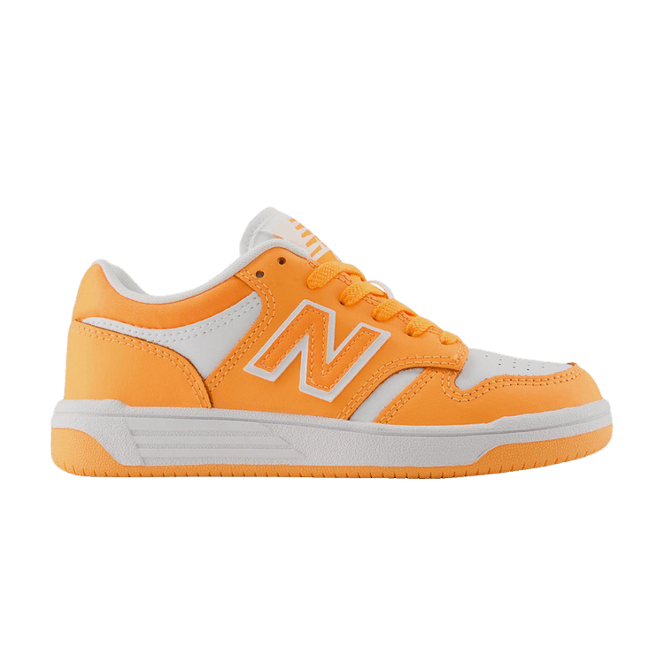New Balance 480 Little Kid Wide 'Hot Mango' — Hot Mango/White