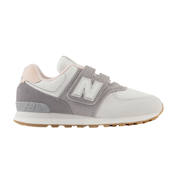 New Balance 574 Hook & Loop Little Kid 'Grey Matter Rose Sand' — Grey Matter/Rose Sand