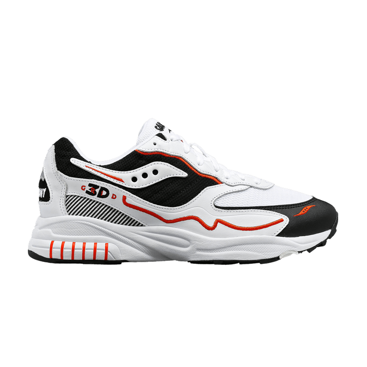 Saucony 3D Grid Hurricane 'White Black Red' — White Black Red