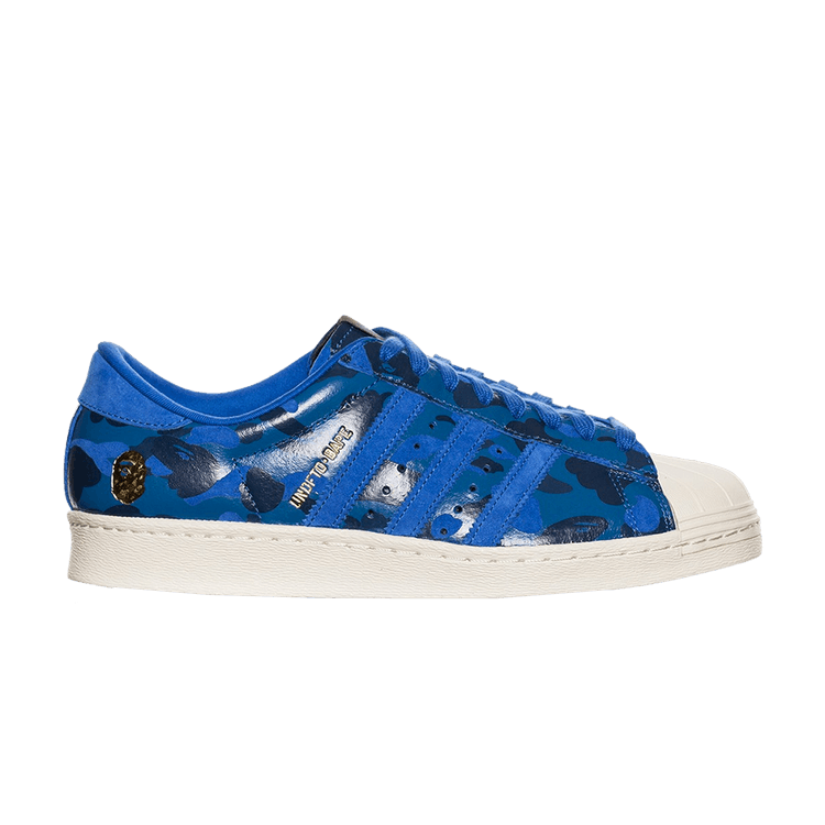 A Bathing Ape x Undeafeated x adidas Superstar 80s 'Blue Camo' — Blue/Camo