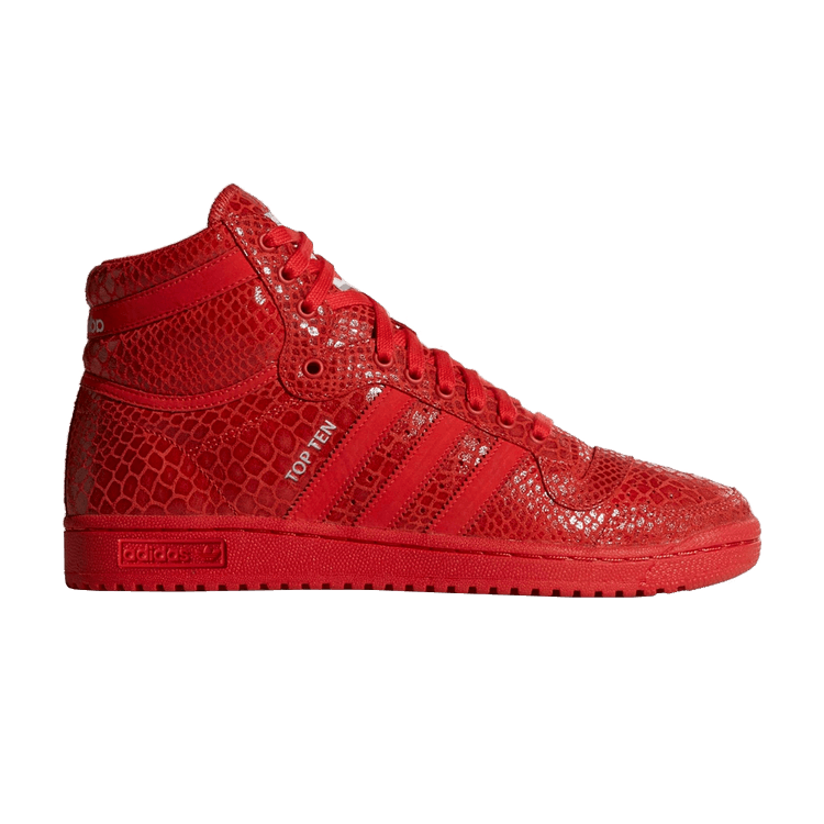 Adidas Top Ten Hi 'Red Snakeskin' — Red/Red
