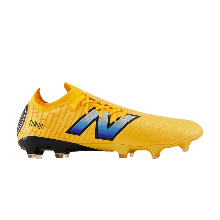 New Balance Furon V7+ Pro FG 'Power Surge Pack' — Sun Glow/Silver Metallic/Black