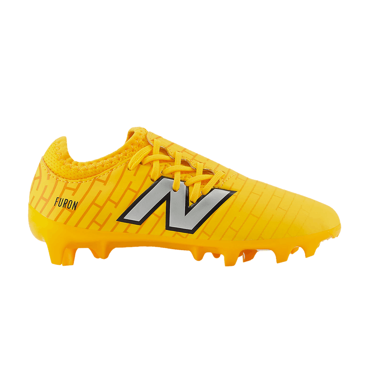 New Balance Furon Dispatch V7+ FG Big Kid 'Power Surge Pack' — Sun Glow/Metallic Silver/Black