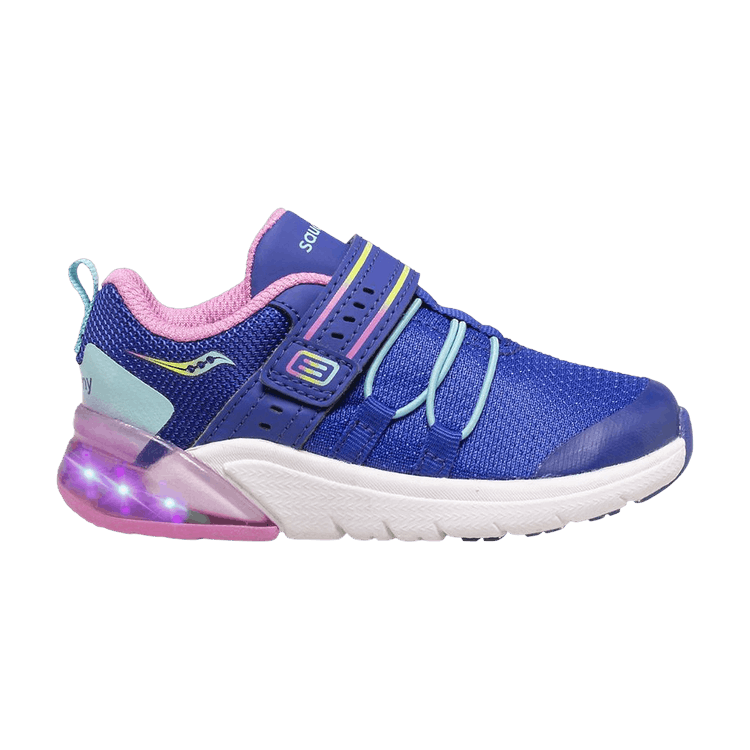 Saucony Flash Glow 2.0 Little Kid 'Navy Pink' — Navy/Pink/Multi