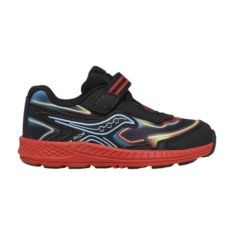 Saucony Ride 10 Big Kid 'Neon Red' — Neon/Black/Red