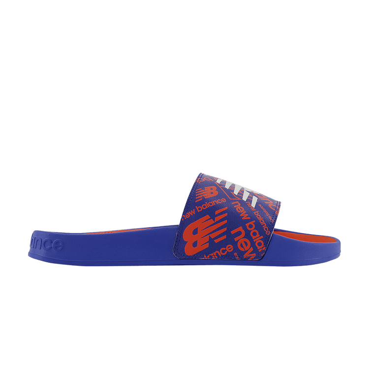 New Balance 200 Slide 'All Over Print' — Blue/Orange/White