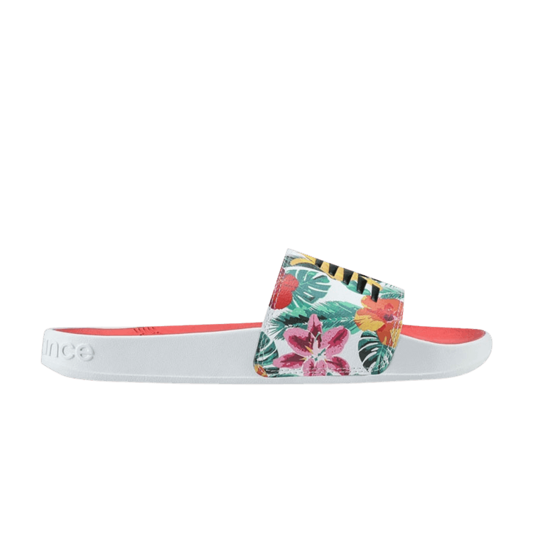 New Balance 200 Slides 'Floral' — White/Red/Multi