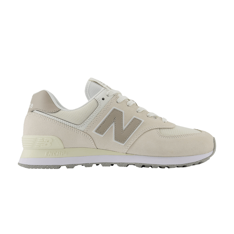 New Balance 574 'Linen Light Mushroom' — Linen/Light Mushroom/White