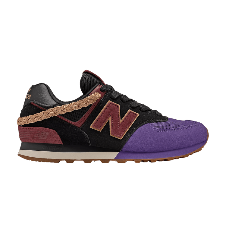 New Balance 574 'Black History Month' — Black/Classic Burgundy