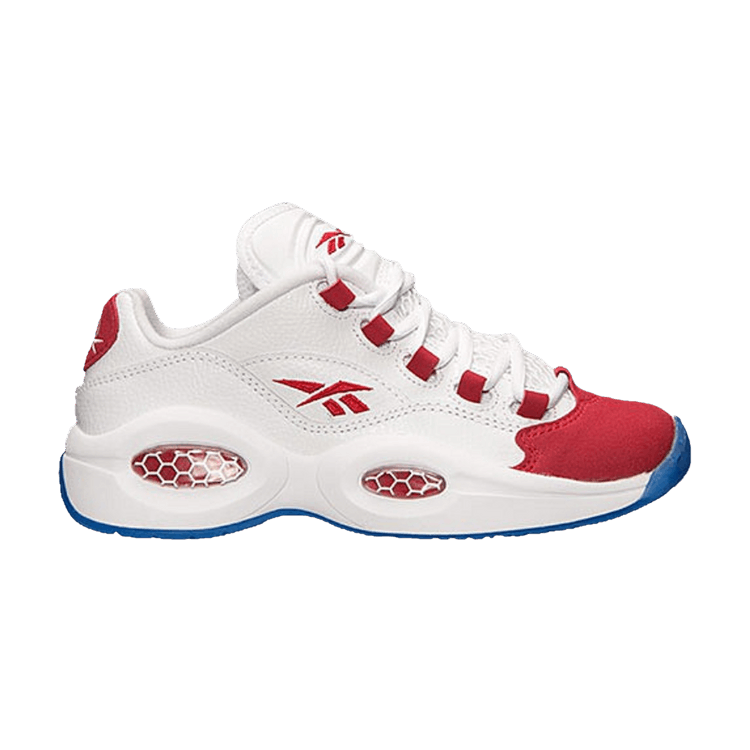 Reebok Question Low J 'White Red' — White/Red/Blue