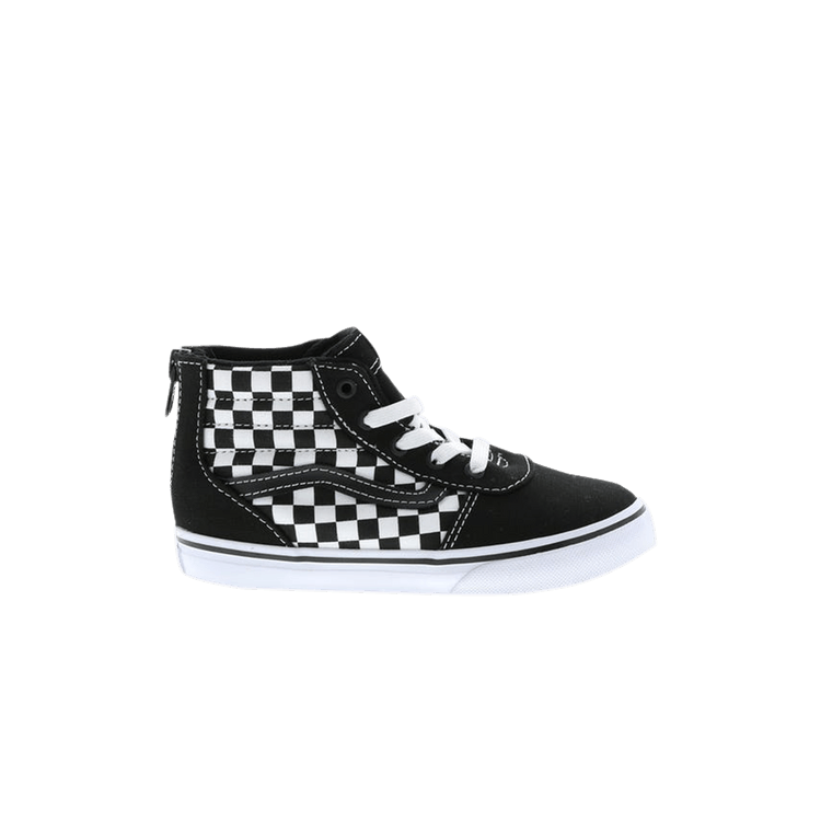 Vans Ward High Zip Toddler 'Checkerboard - Black White' — Black/White