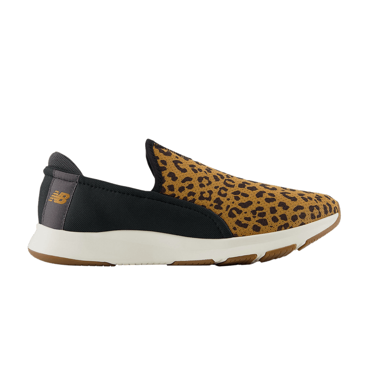 New Balance Wmns DynaSoft Nergize Slip On Wide 'Leopard' — Black/Tobacco