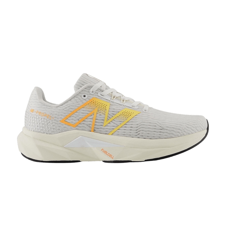 New Balance Wmns FuelCell Propel v5 'White Hot Mango' — White/Black/Hot Mango