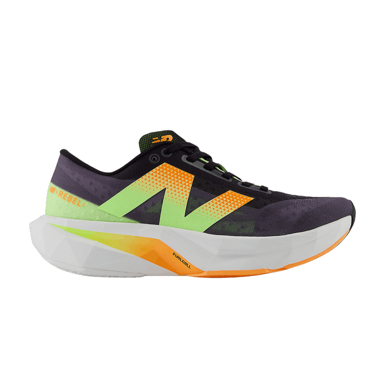 New Balance Wmns FuelCell Rebel v4 'Black White Peach' — Black/Graphite/White Peach