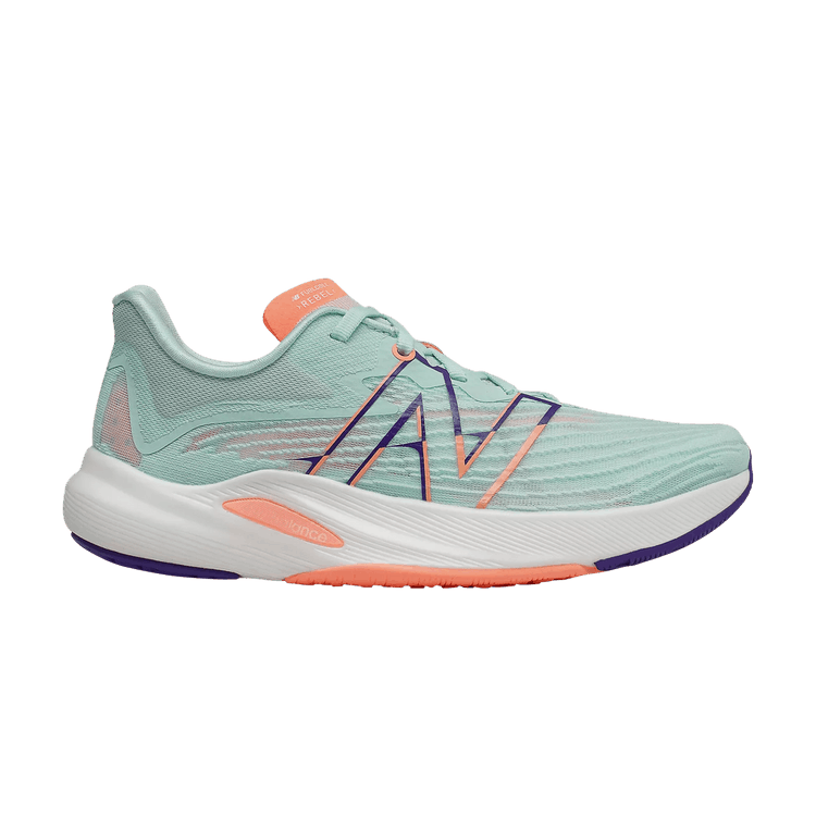 New Balance Wmns FuelCell Rebel v2 Wide 'White Mint' — White Mint/Citrus Punch