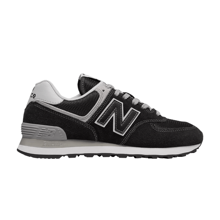 New Balance Wmns 574 Core Wide 'Black' — Black/White