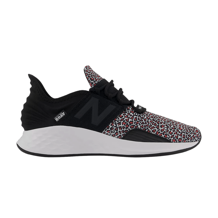 New Balance Wmns Fresh Foam Roav Wide 'Black Leopard' — Black/Vivid Coral