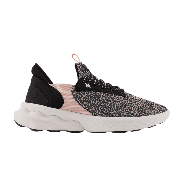 New Balance Wmns Fresh Foam Roav Elite 'Pink Leopard' — Black/Pink Haze