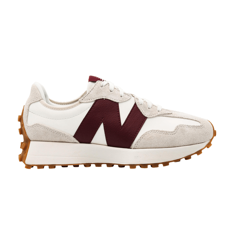New Balance Wmns 327 'White Dark Red' — White/Light Grey/Dark Red